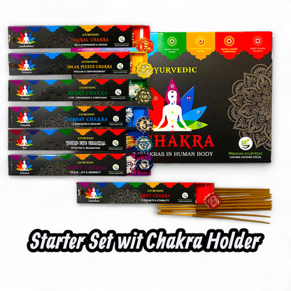 Ayurvedic 7 Chakra Starter Set – Einzeln oder als ganze Box (mit Chakra-Halter)