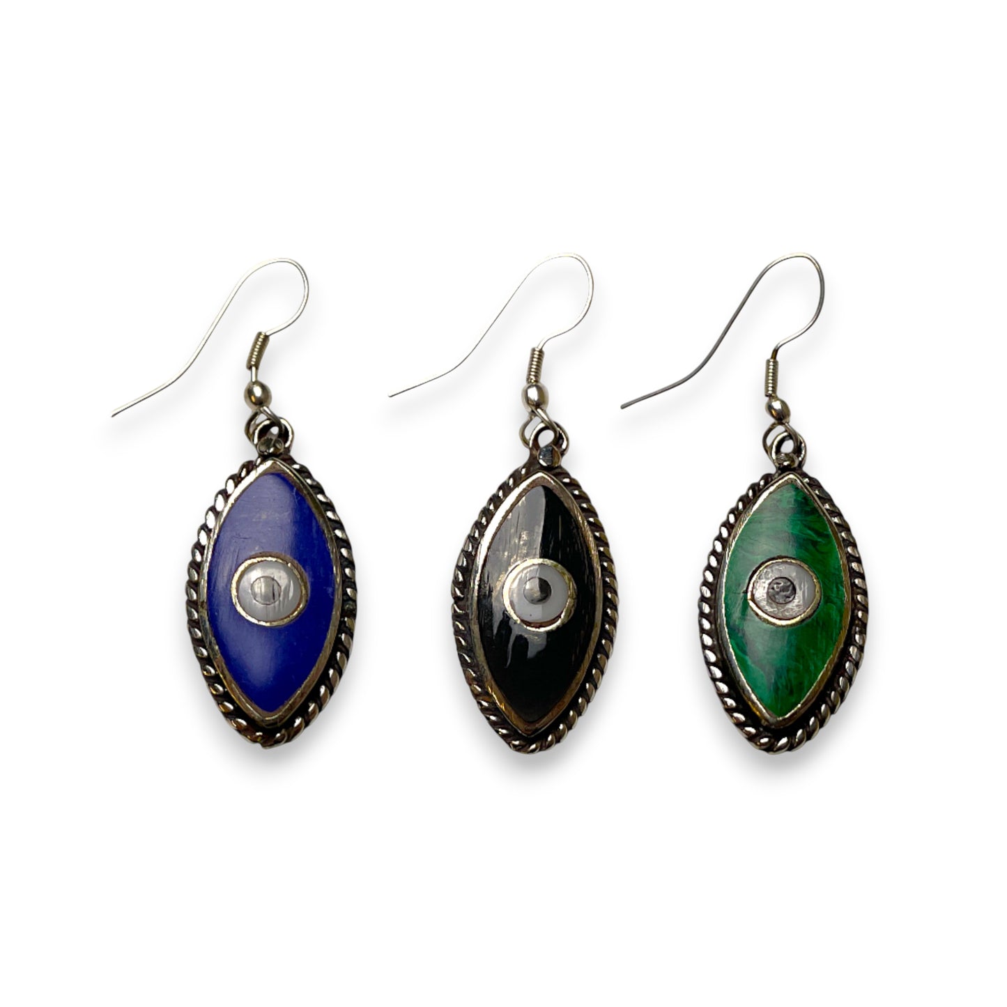 Silber Ohrhänger Evil Eye 40 mm