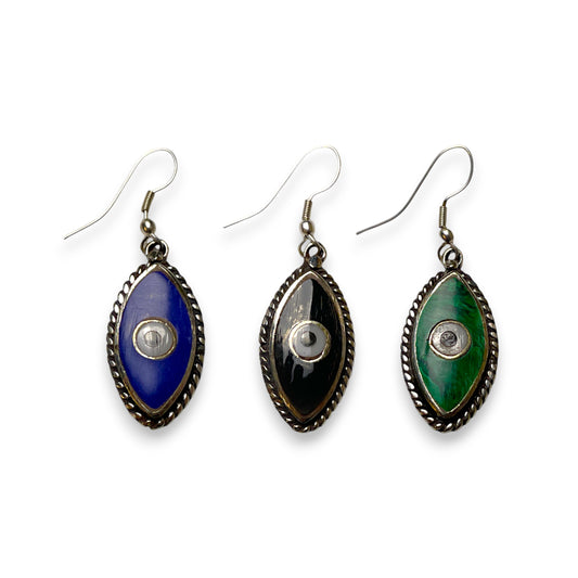 Silber Ohrhänger Evil Eye 40 mm