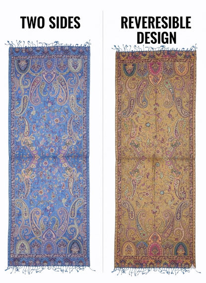 Indischer Paisley-Schal – Indigo Sunset
