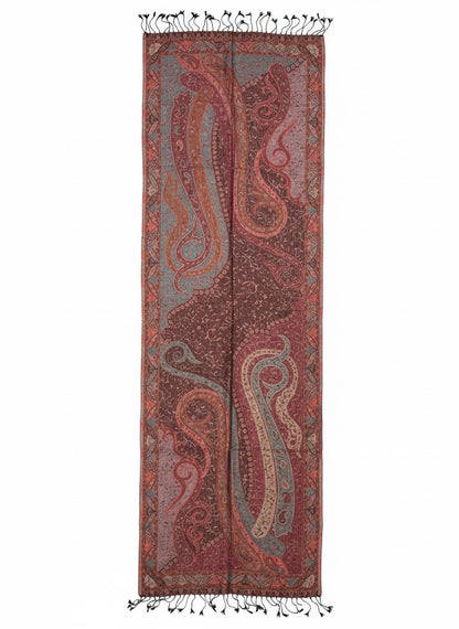 Indischer Paisley-Schal – Mahogany Haze