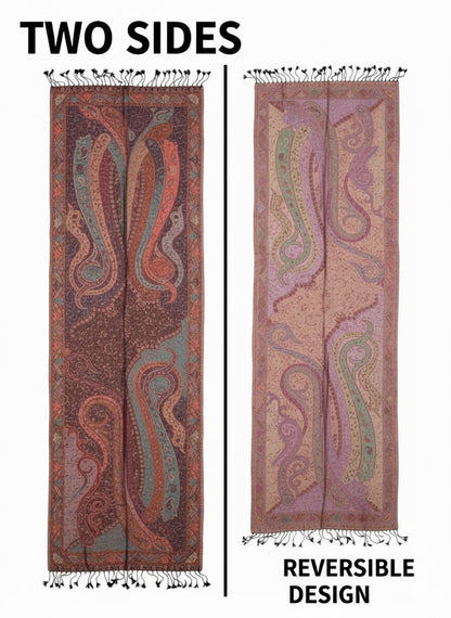 Indischer Paisley-Schal – Mahogany Haze