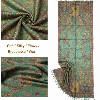 Indischer Paisley-Schal – Jade and Amethyst