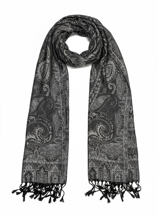 Indischer Paisley-Schal – Lunar Shadow