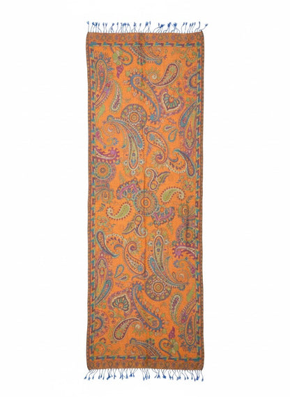 Indischer Paisley-Schal – Saffron Indigo Shift