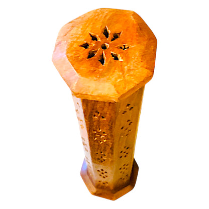 Räucherstäbchenhalter "Turm" – Handgefertigt aus Holz