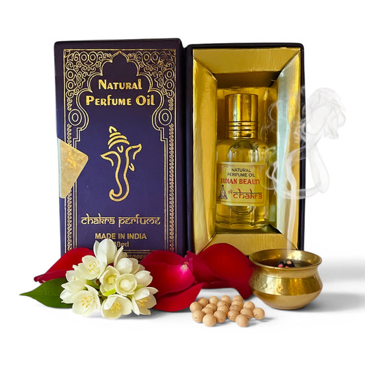 Indian Beauty Chakra Parfümöl Roll-On 10 ml – natürliches Duftöl aus Indien | Himalaya Vibes
