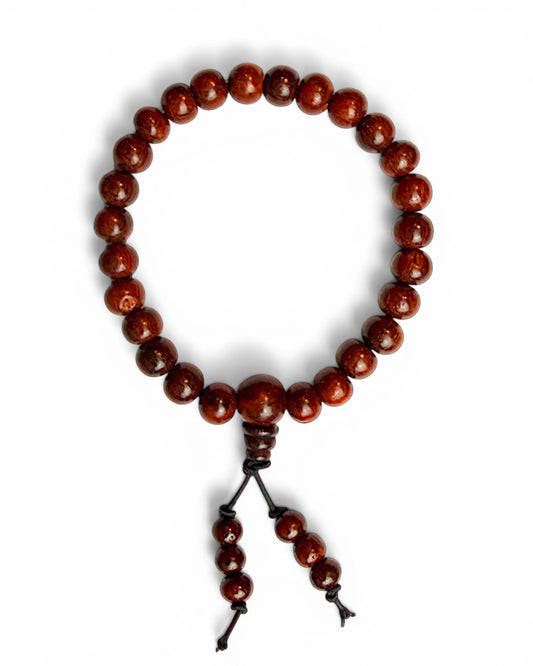 Klassisches Sandelholz Mala Armband 12g als spiritueller Glücksbringer