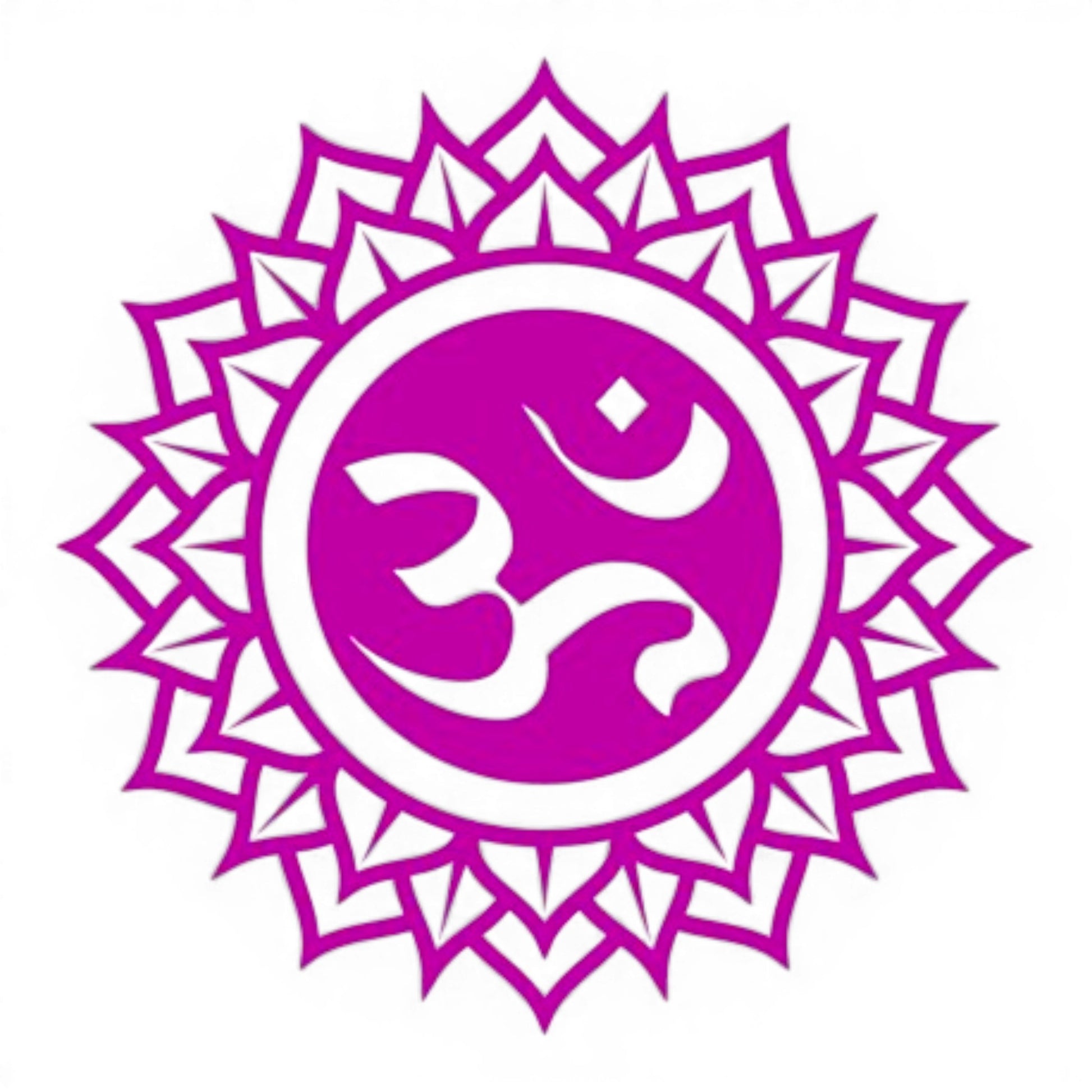 Violettes Kronenchakra Symbol Sahasrara mit Om – Himalaya Vibes Bern, Tibet Laden & Online Shop Schweiz