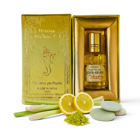 Lemon Grass Chakra Parfümöl Roll-On 10 ml – natürliches Duftöl aus Indien | Himalaya Vibes
