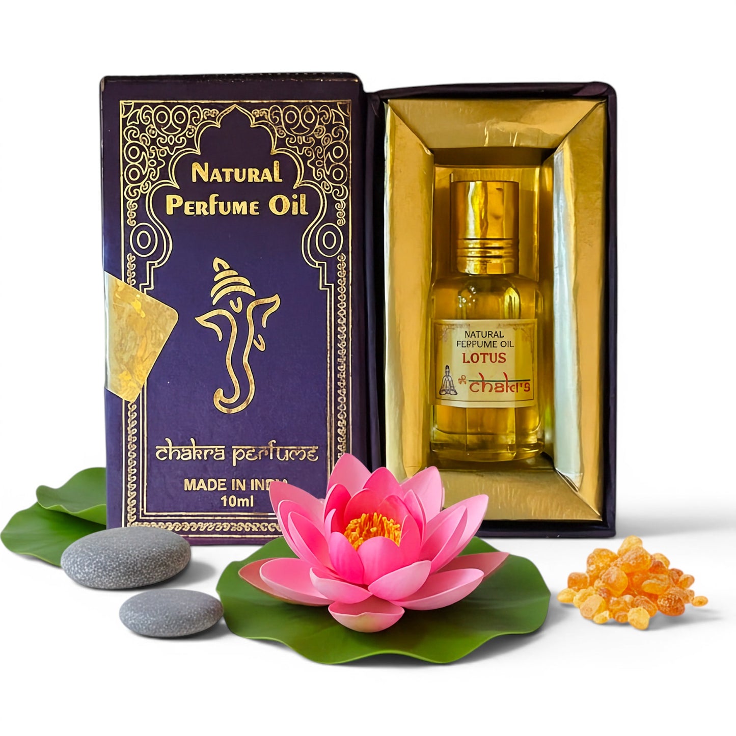 Lotus Chakra Parfümöl Roll-On 10 ml – natürliches Duftöl aus Indien | Himalaya Vibes
