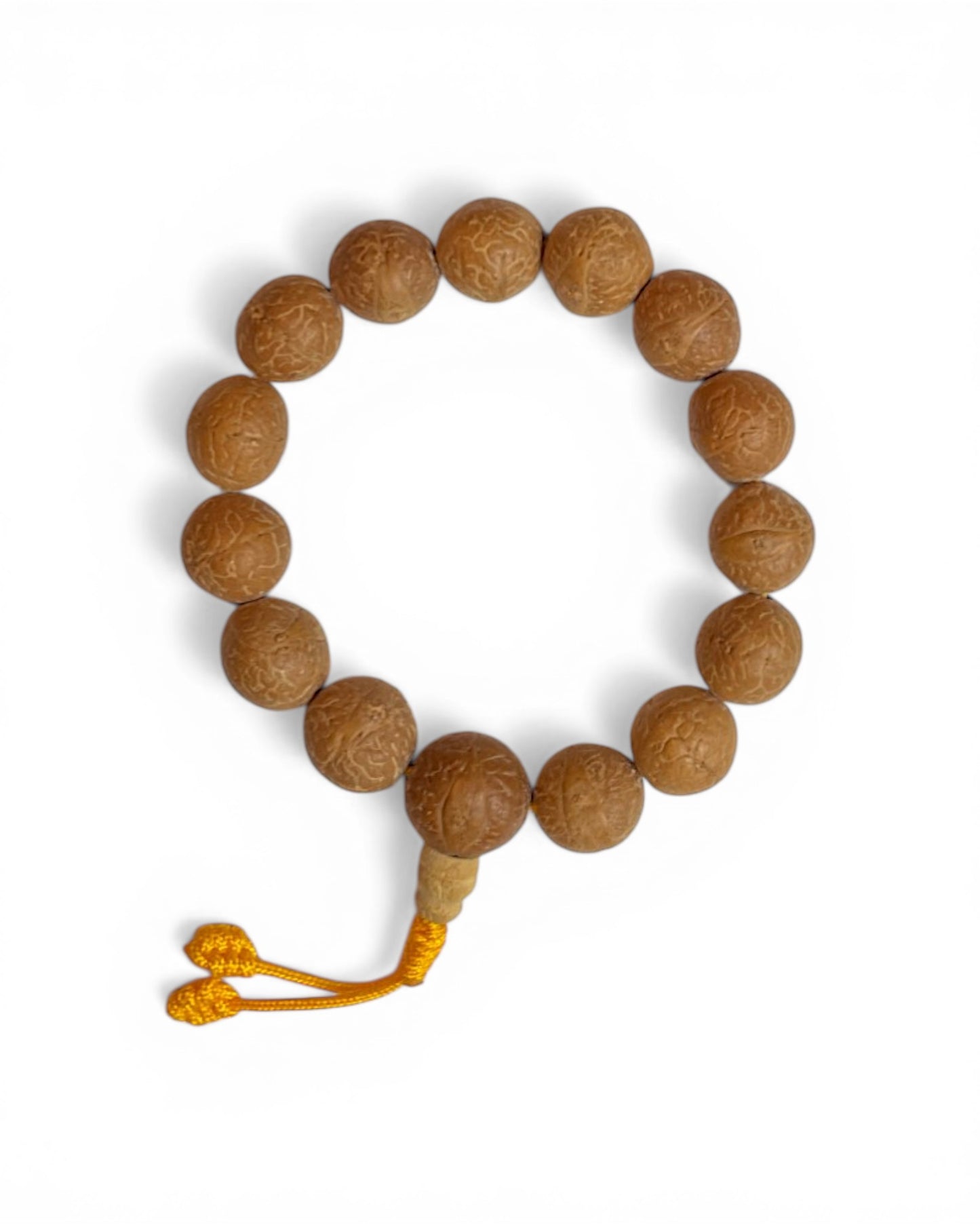 Mala Armband aus Bodhi Samen, gesegnet im Namdroling Kloster – Tibet Laden Schweiz.