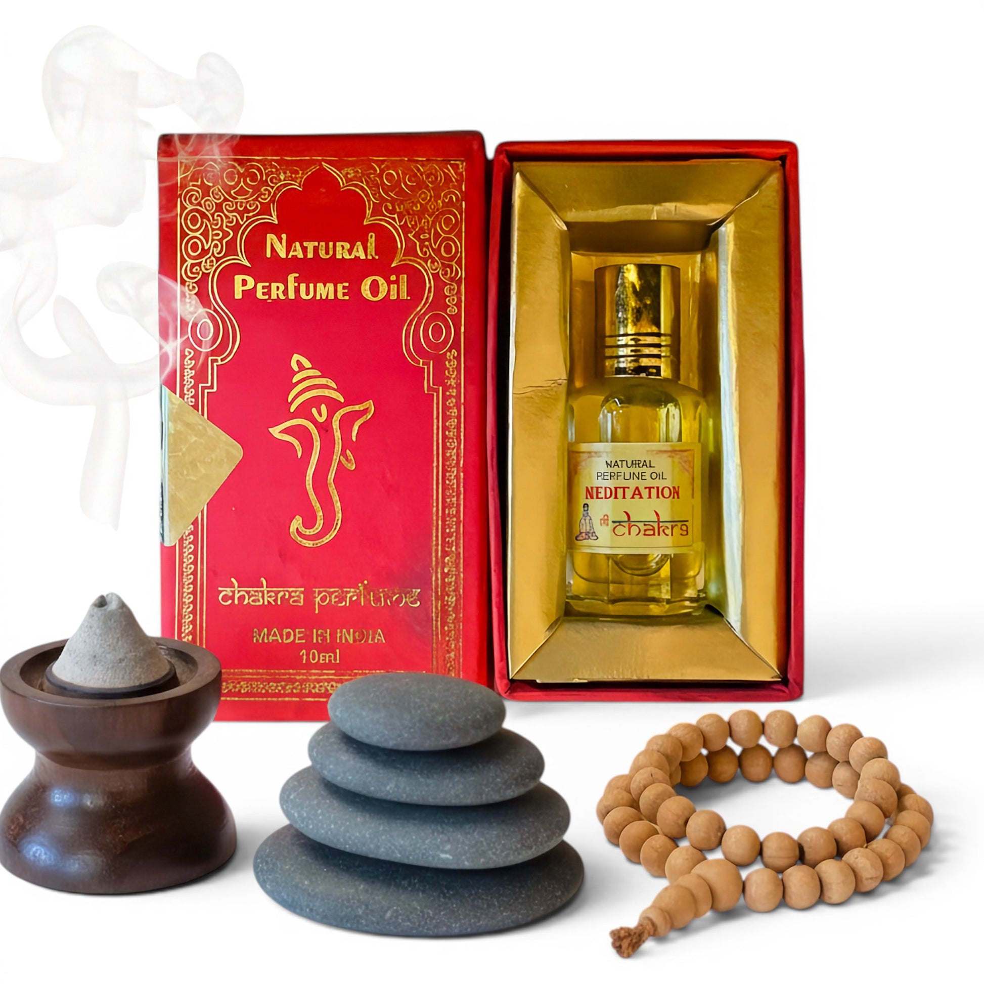 Meditation Chakra Parfümöl Roll-On 10 ml – natürliches Duftöl aus Indien | Himalaya Vibes
