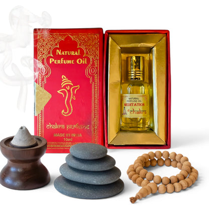 Meditation Chakra Parfümöl Roll-On 10 ml – natürliches Duftöl aus Indien | Himalaya Vibes
