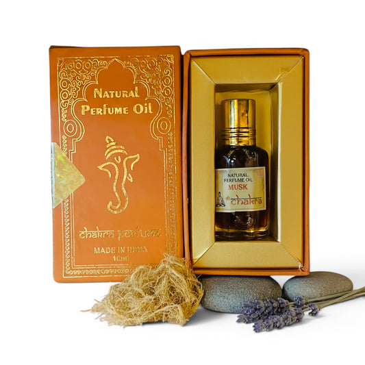 Musk Chakra Parfümöl Roll-On 10 ml – natürliches Duftöl aus Indien | Himalaya Vibes
