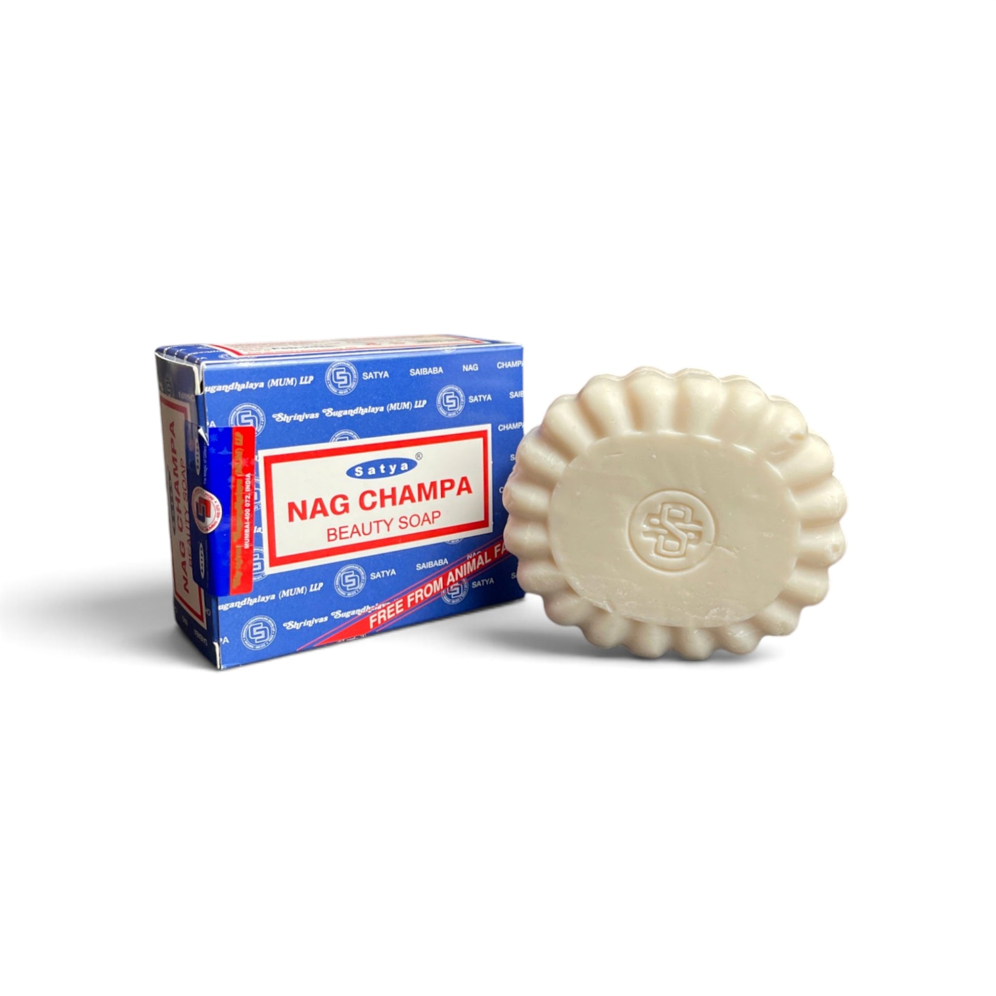 Nag Champa Seife Verpackung, Seitenansicht – Himalaya Vibes Bern