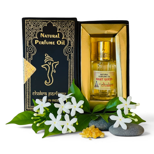 Night Queen Chakra Parfümöl Roll-On 10 ml – natürliches Duftöl aus Indien | Himalaya Vibes
