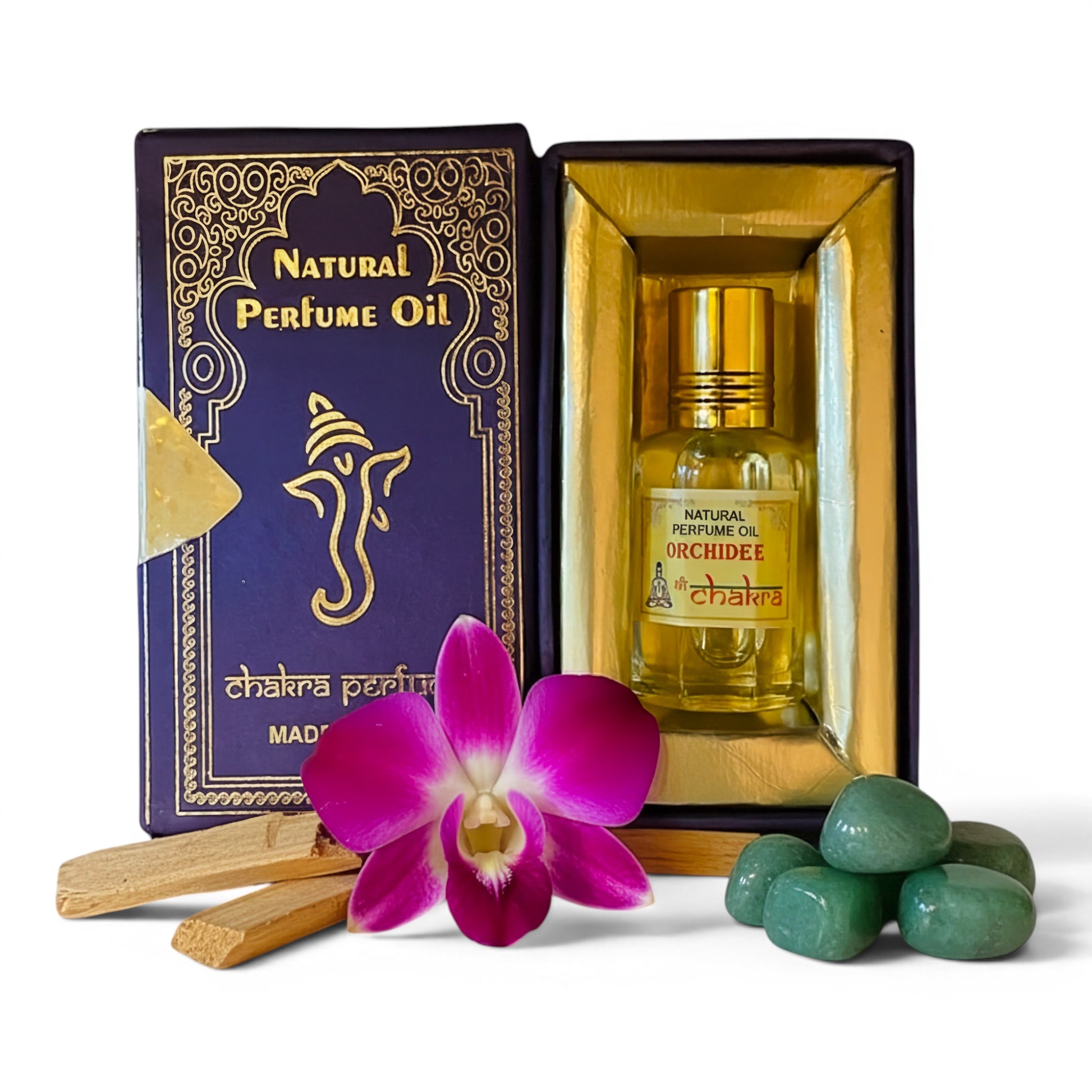 Orchidee Chakra Parfümöl Roll-On 10 ml – natürliches Duftöl aus Indien | Himalaya Vibes
