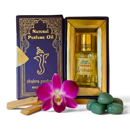 Orchidee Chakra Parfümöl Roll-On 10 ml – natürliches Duftöl aus Indien | Himalaya Vibes
