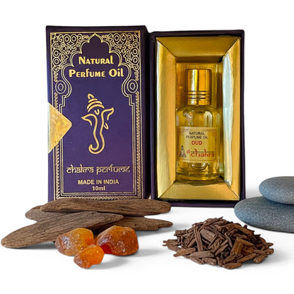 Oud Chakra Parfümöl Roll-On 10 ml – natürliches Duftöl aus Indien | Himalaya Vibes
