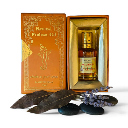 Patchouli Chakra Parfümöl Roll-On 10 ml – natürliches Duftöl aus Indien | Himalaya Vibes

