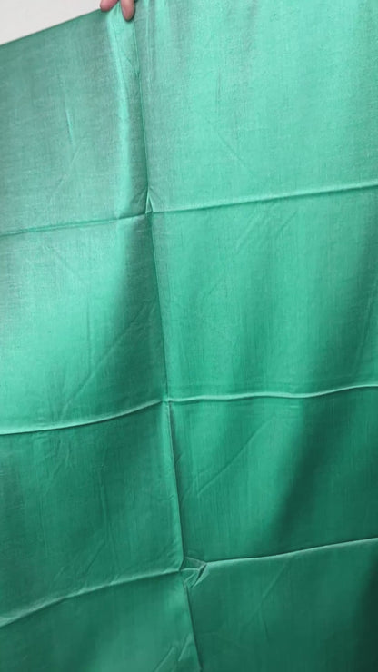 Original Seidenschal aus Indien in Smaragdgrün – Luxuriöses Seidentuch