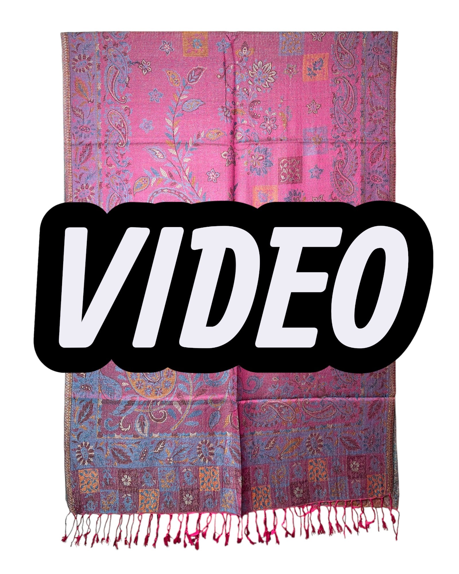 Getragen: Unisex Paisley Schal Damen Herren Stola Video