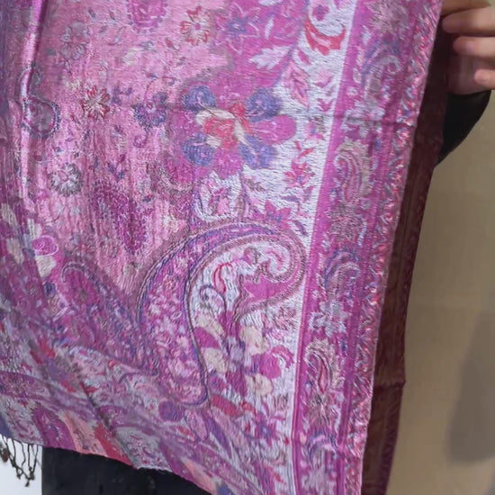Muster Detail: Paisley Muster Jacquard Schal Indien video 