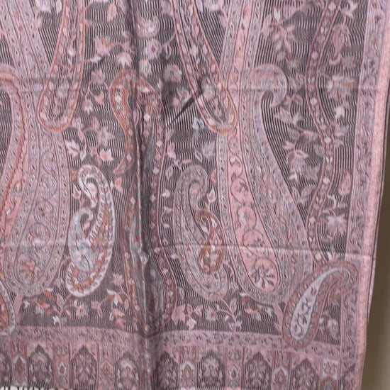 Rose Silver Noir Elegance Paisley Schal Seide Viskose Video