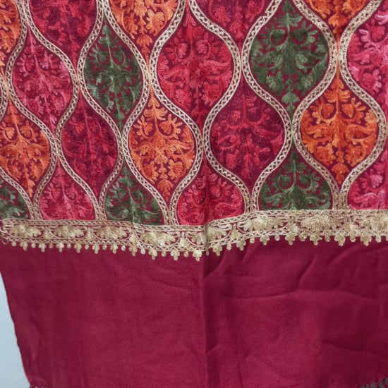 Hauptbild: Wine Heritage Embroidery Bestickter Schal Baumwolle-Viskose Video