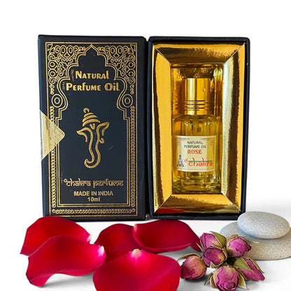 Rose Chakra Parfümöl Roll-On 10 ml – natürliches Duftöl aus Indien | Himalaya Vibes
