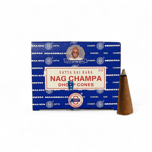 Räucherkegel Satya Nag Champa – 12er Pack