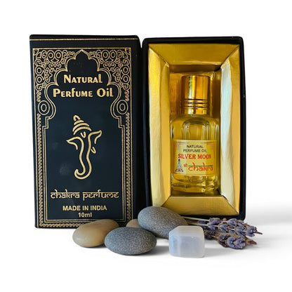 Silver Moon Chakra Parfümöl Roll-On 10 ml – natürliches Duftöl aus Indien | Himalaya Vibes
