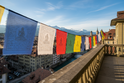 Tibetische Gebetsfahnen aus Baumwolle