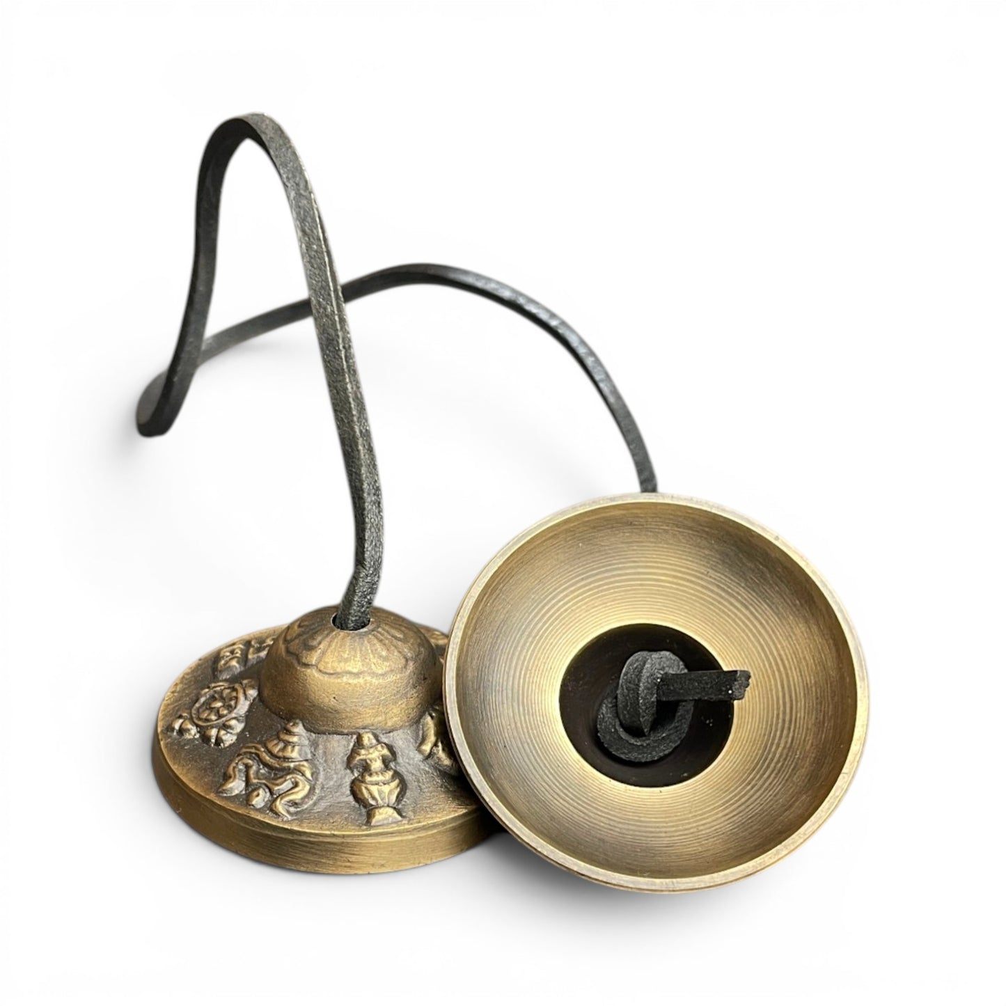 Tashi-Zimbeln Tingsha 6cm Innenseite – Lotusblüten-Strahlenmuster, Tibet Laden Bern Schweiz

