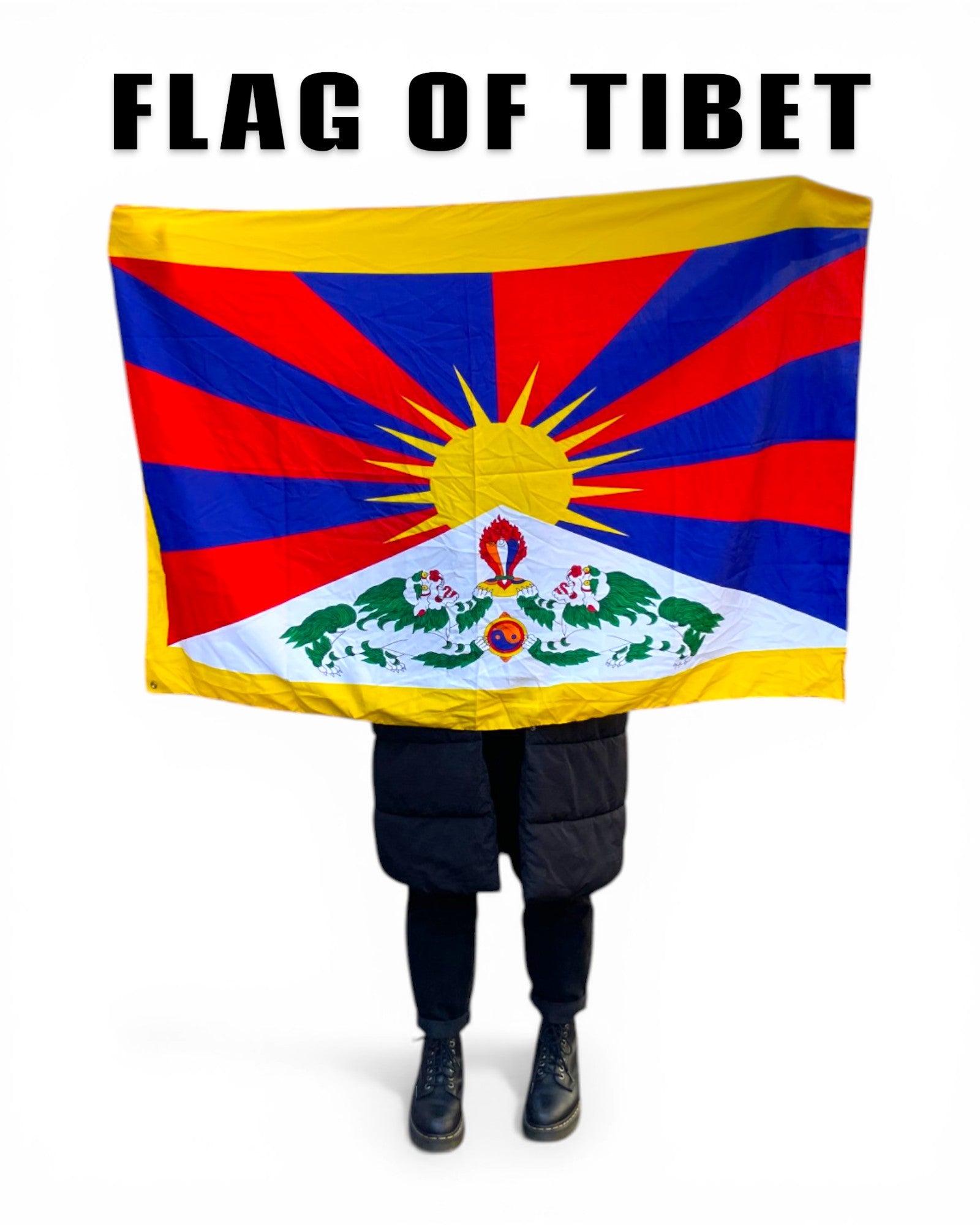 Hochauflösende Ansicht des Original-Designs der tibetischen Nationalflagge