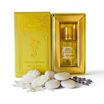 White Musk Chakra Parfümöl Roll-On 10 ml – natürliches Duftöl aus Indien | Himalaya Vibes

